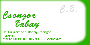 csongor babay business card